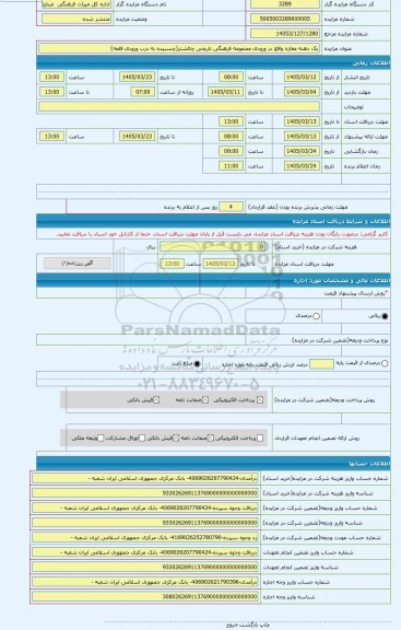 مزایده ، یک دهنه مغازه واقع در ورودی مجموعه فرهنگی تاریخی چالشتر(چسبیده به درب ورودی قلعه)