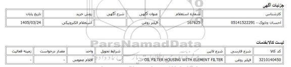 استعلام الکترونیکی، فیلتر روغن