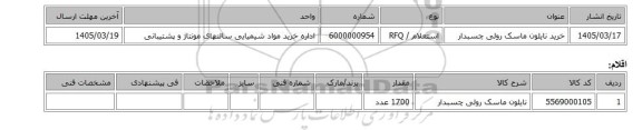 استعلام، خرید نایلون ماسک رولی چسبدار