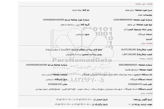 مزایده، مغازه