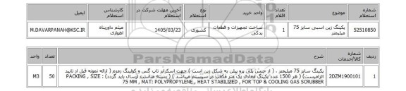 استعلام پکینگ زین اسبی سایز 75 میلیمتر