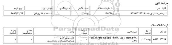 استعلام الکترونیکی، رول مگنت