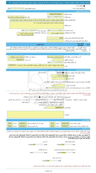 مناقصه، مناقصه عمومی همزمان با ارزیابی (یکپارچه) یک مرحله ای بهسازی و روکش آسفالت محور کمربندی رفسنجان - انار