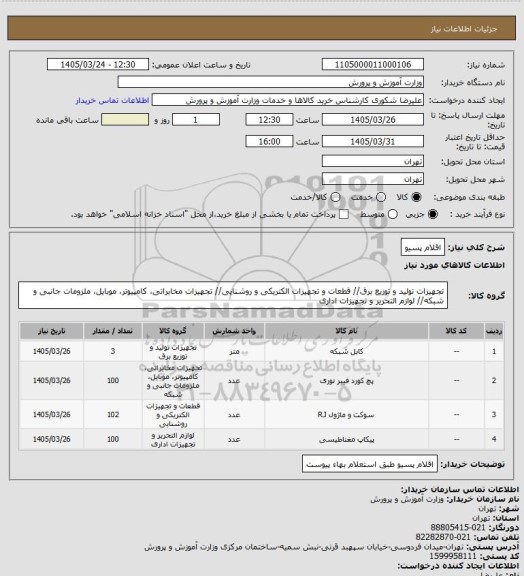 استعلام اقلام پسیو