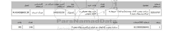 استعلام ساخت ونصب کانال دوجداره(دو لایه) - مربوط به ایرکاندیشنهای زمزم 3