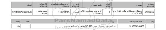 استعلام دستگاه جوشکاری تیگ پرتابل از برند گام الکتریک