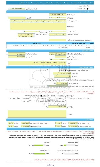 مناقصه، مناقصه عمومی یک مرحله ای تهیه مصالح و اجرای طرح المان میدان صنعت شهرک صنعتی شکوهیه.