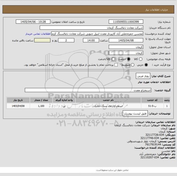 استعلام روباز غربی