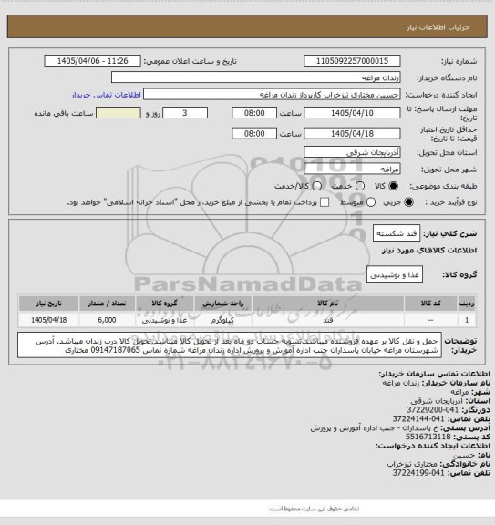 استعلام قند شکسته