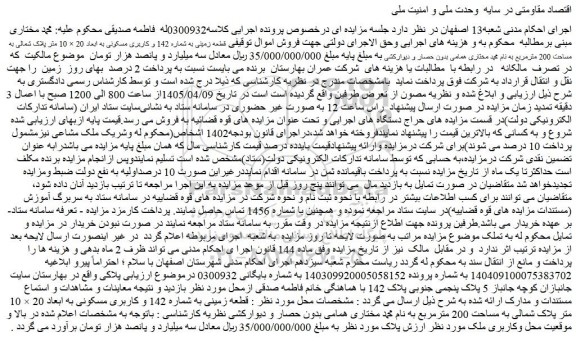 مزایده قطعه زمینی به شماره 142 و کاربری مسکونی به ابعاد 20 × 10 متر پلاک شمالی به مساحت 200 مترمربع