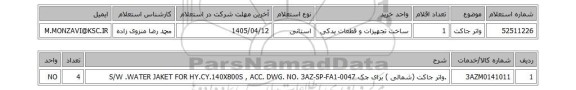 استعلام واتر جاکت