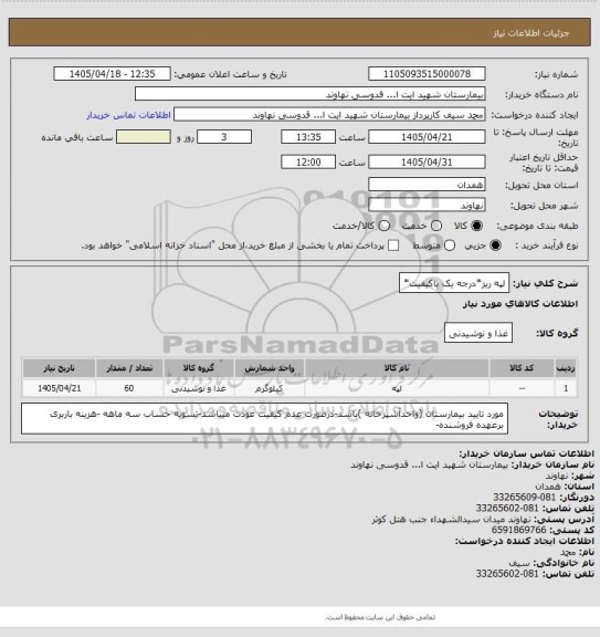 استعلام لپه ریز*درجه یک باکیفیت*