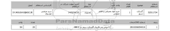 استعلام گسکت نسوز