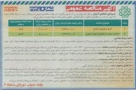 خرید و توزیع درختان ....