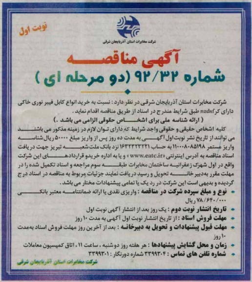 نسبت به خرید انواع کابل فیبرنوری خاکی دارای کر NZDSF 