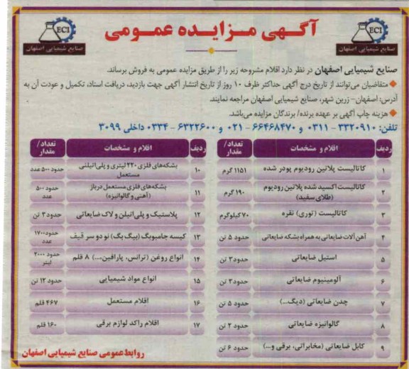فروش  گالوانیزه ، استیل ضایعاتی و ...