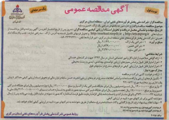 واگذاری اداره امور جایگاهها