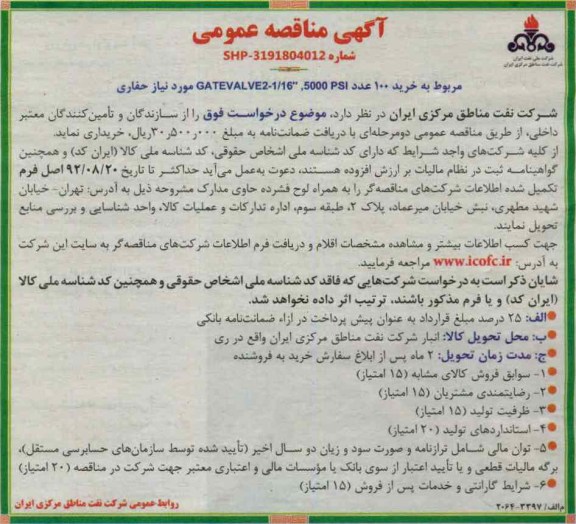 خرید 100 عدد GATE VALVE 2-1/16