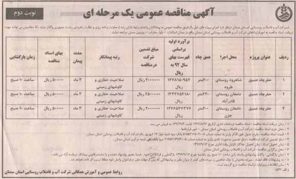 حفر چاه عمیق