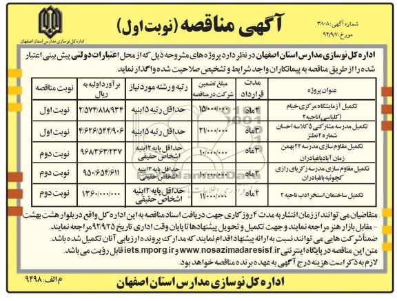 تکمیل آزمایشگاه مرکزی خیام (کلباسی ...