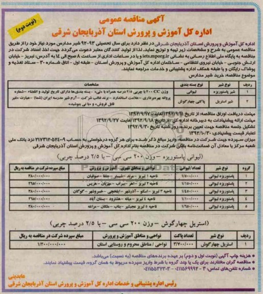 شیر مدارس