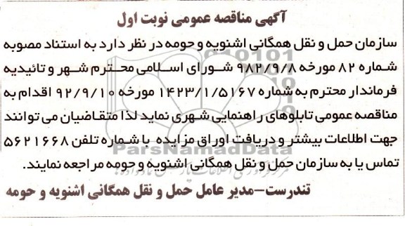  تابلوهای راهنمایی شهری 