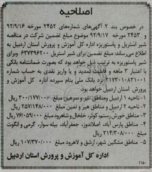اصلاحیه