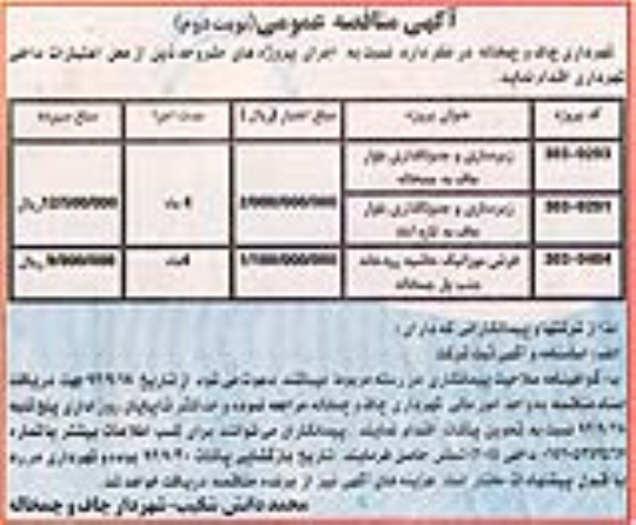 زیر سازی و جدول گذاری بلوار چاف چمخاله 