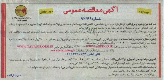 پروژه طره ساماندهی و کاهش تلفات روستاهای جاده صنایع فولاد ...