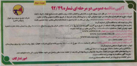 پروژه طره ساماندهی و کاهش تلفات روستاهای جاده صنایع فولاد ...