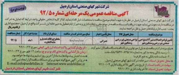 تامین لوله و اتصالات شیرآلات نواحی صنعتی نیر ، رضی و مشگین شهر