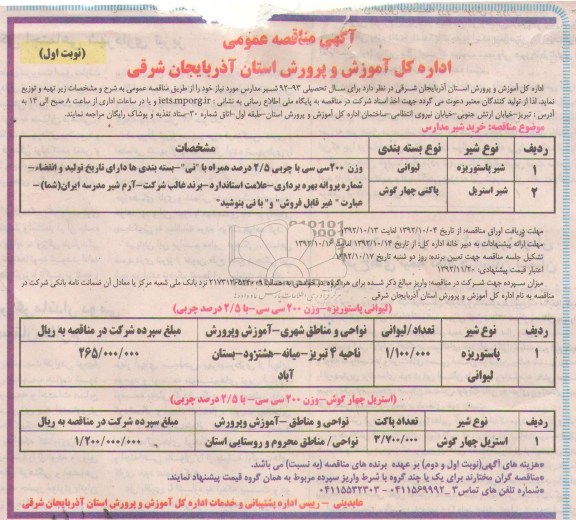 شیر مدارس