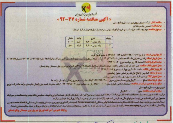 خرید انواع پایه بتونی 