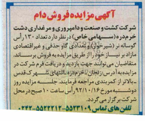 فروش دام 