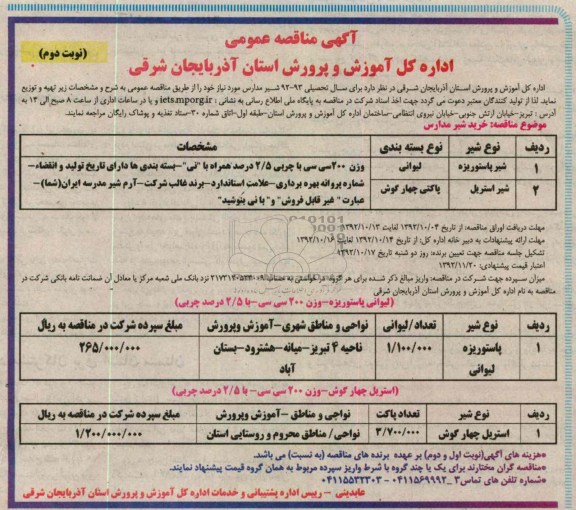 شیر مدارس
