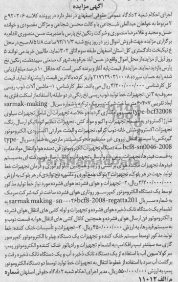 ماشین الات ذوب ریسی و ...