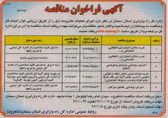 خرید علائم، اضطراری و ....