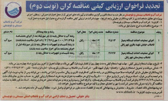  عملیات احداث ایستگاه پمپاژ فاضلاب خیابان شهید باقری شهری زابل