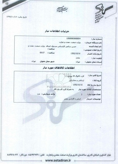 کارت آنالوگ 24 پورتی