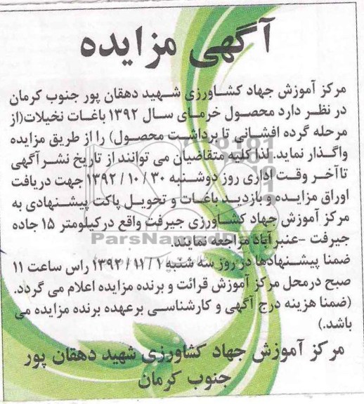 محصول خرمای سال 1392 باغات نخیلات...