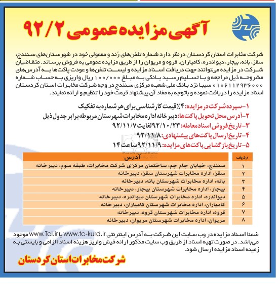 شماره تلفن های رند و معمولی خود