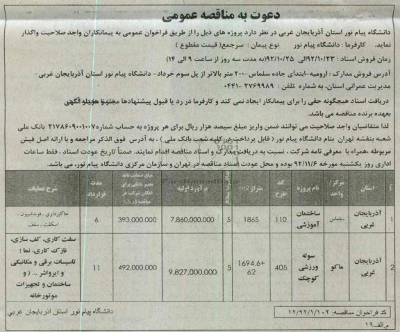 سوله ورزشی کوچک  و ساختمان آموزشی