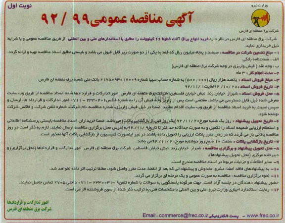 خرید یراق آلات خطوط 66 کیلوولت 