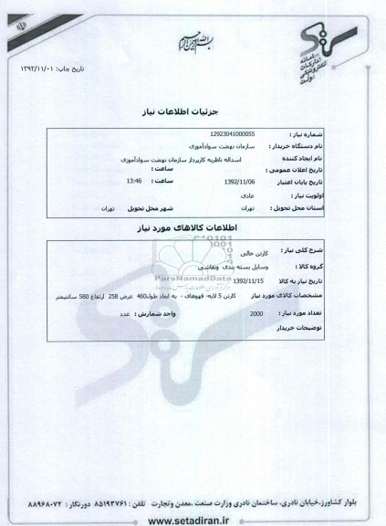 کارتن خالی
