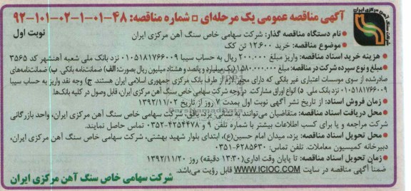 خرید 12.600 تن کک 
