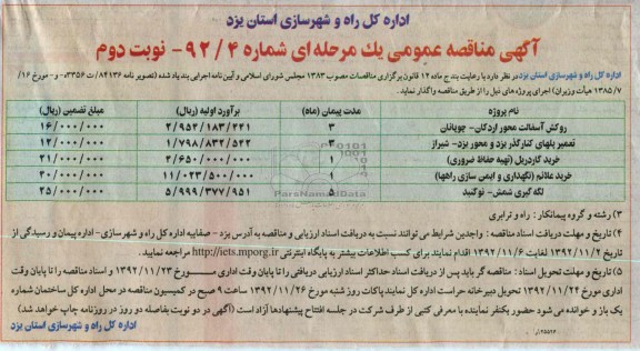 روکش آسفالت محور اردکان - چوپانان....