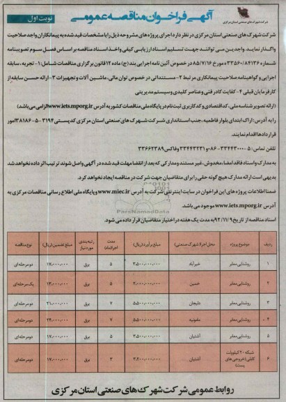 روشنایی معابر 