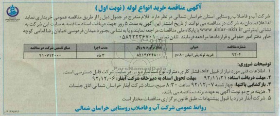 خرید لوله پلی اتیلن Pe80 