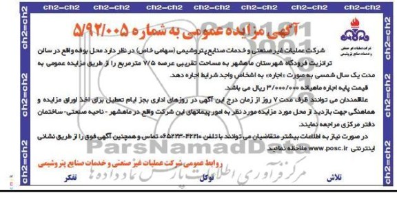 واگذاری محل بوفه
