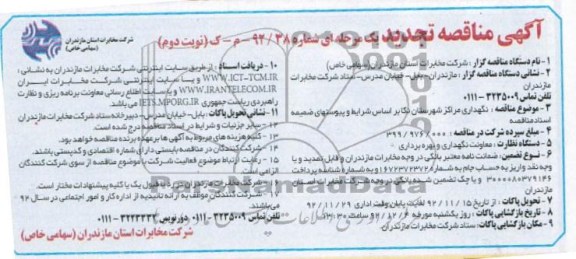 نگهداری مراکز شهرستان نکا 